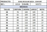 Jeans nizza hombre