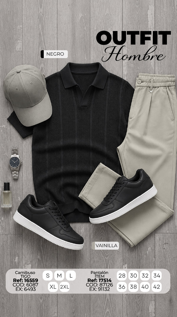 Outfit tigo negro hombre