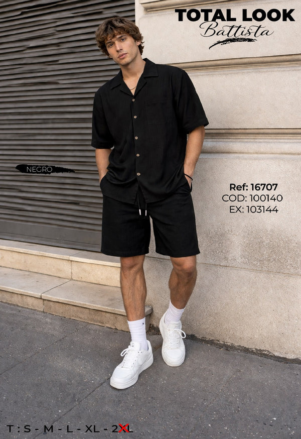 total look battista negro hombre