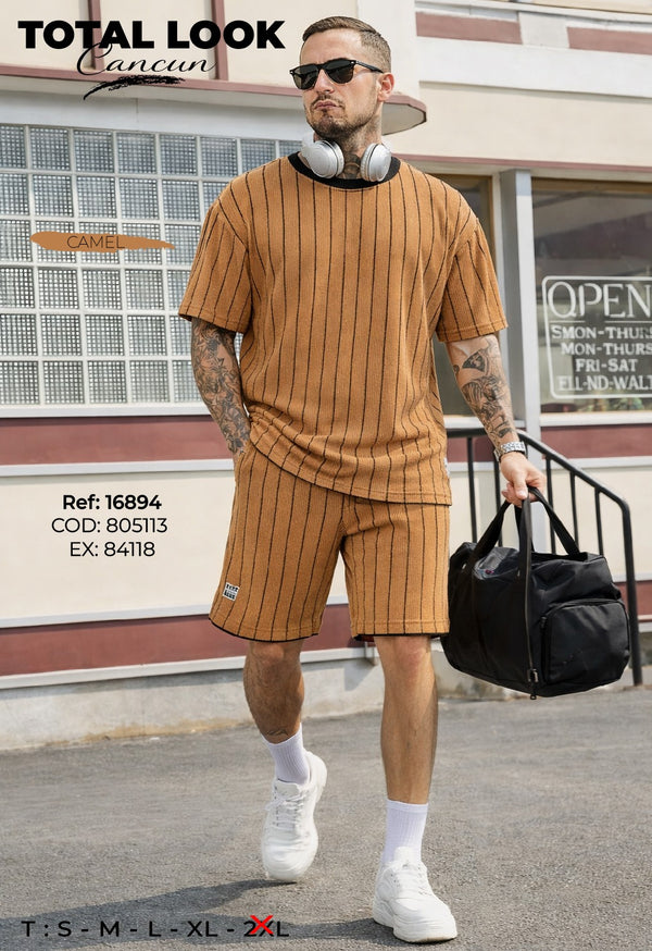 total look cancun camel hombre