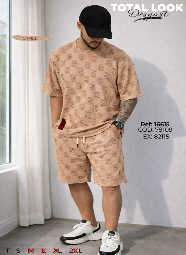 total look desgast camel hombre