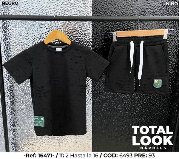 total look napoles negro niño
