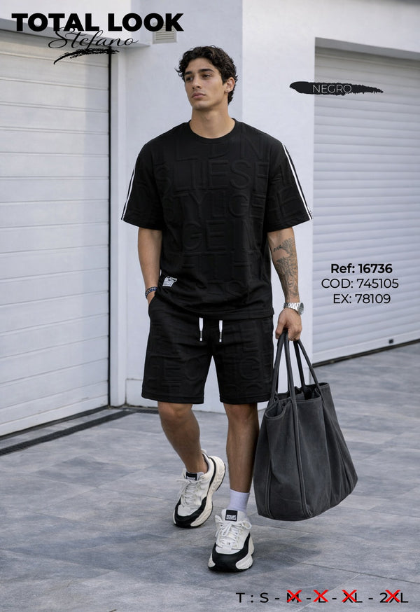total look stefano negro hombre