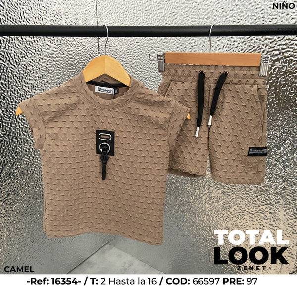 total look zenet camel niño