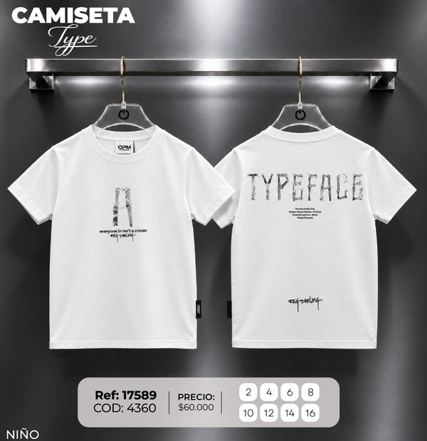 camiseta type niño