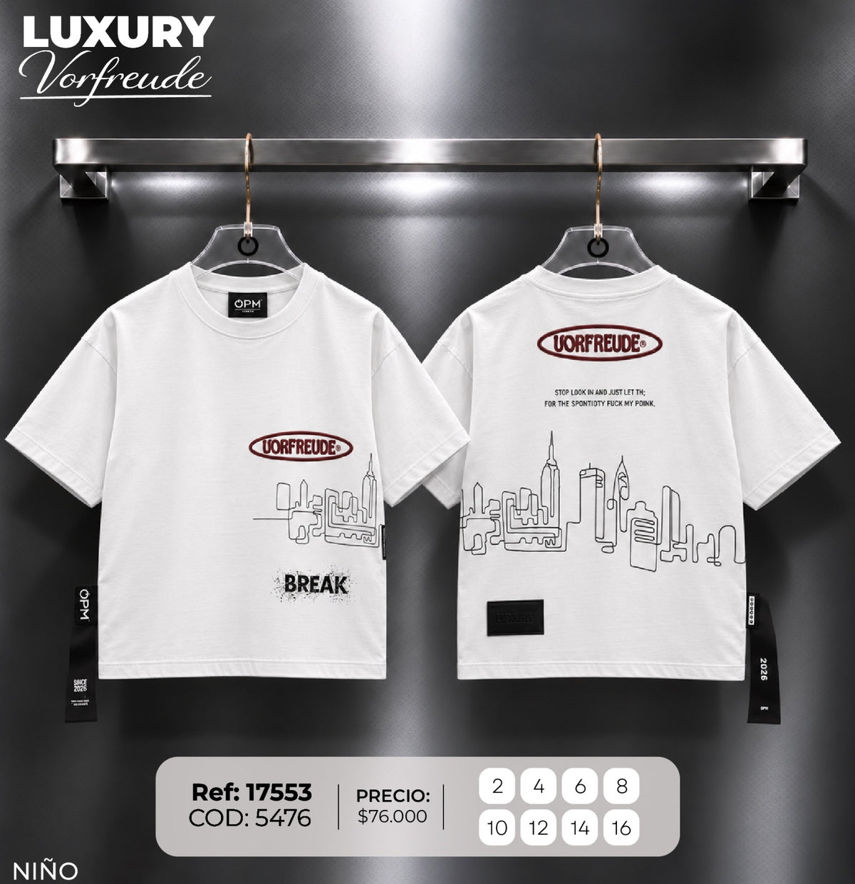 camiseta vorfreude niño