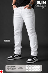 jean slim wingo blanco hombre